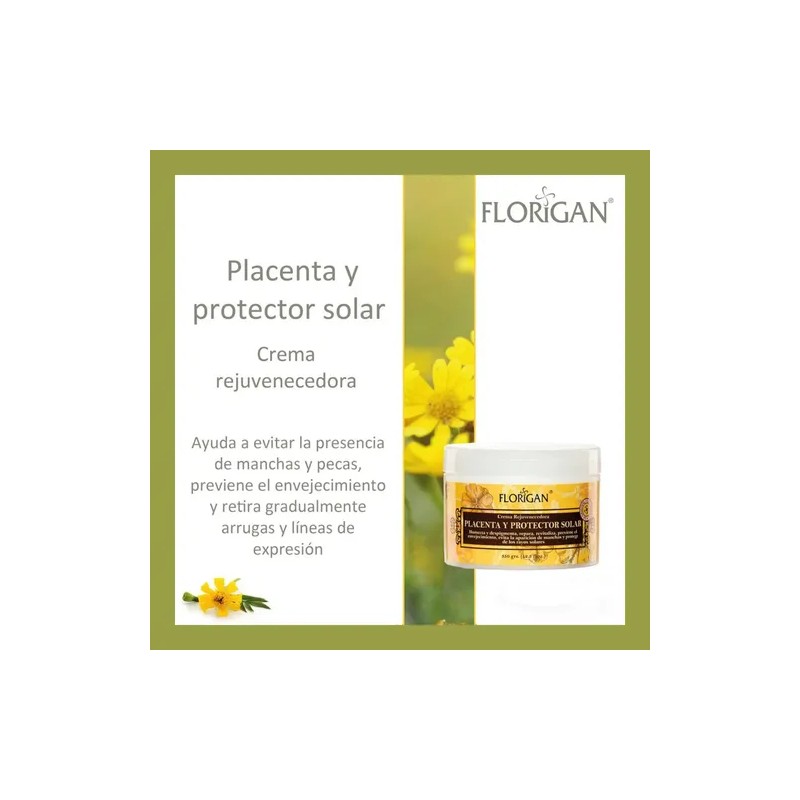 Crema Placenta Y Protector Solar Rejuvenecedora Florigan Mo
