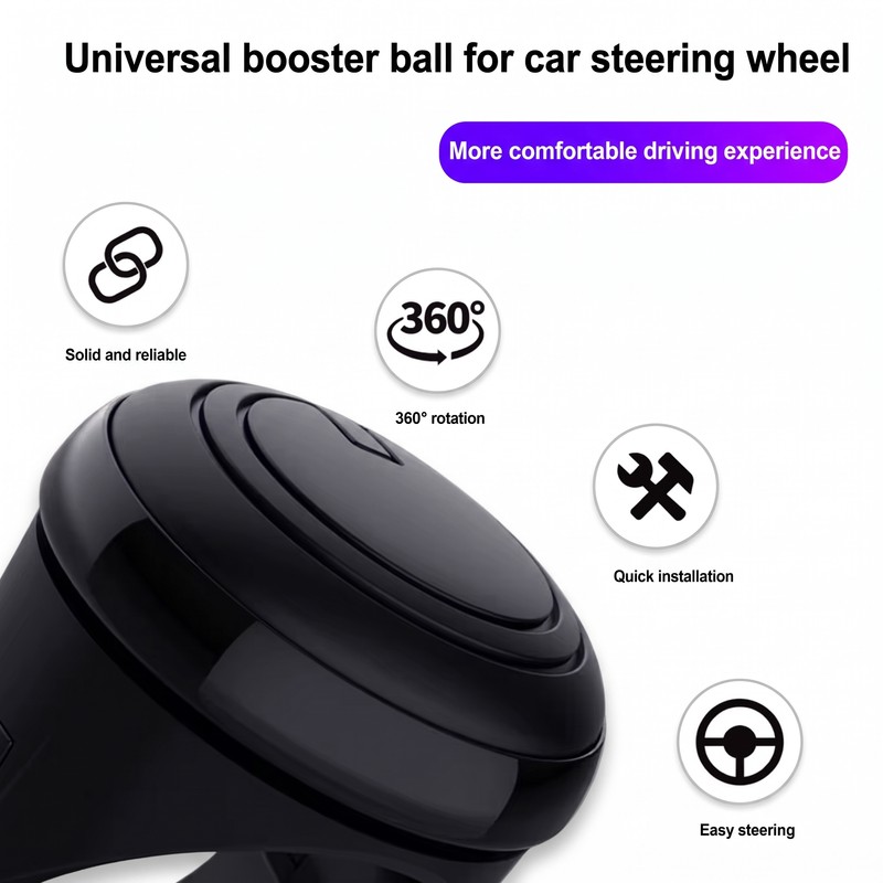 Steering Wheel Spinner Knob for Easier Vehicle Maneuvering – 360°