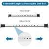 BAOYOUNI Adjustable Shower Curtain Rod Tension Bar Clothes Extendable Rail