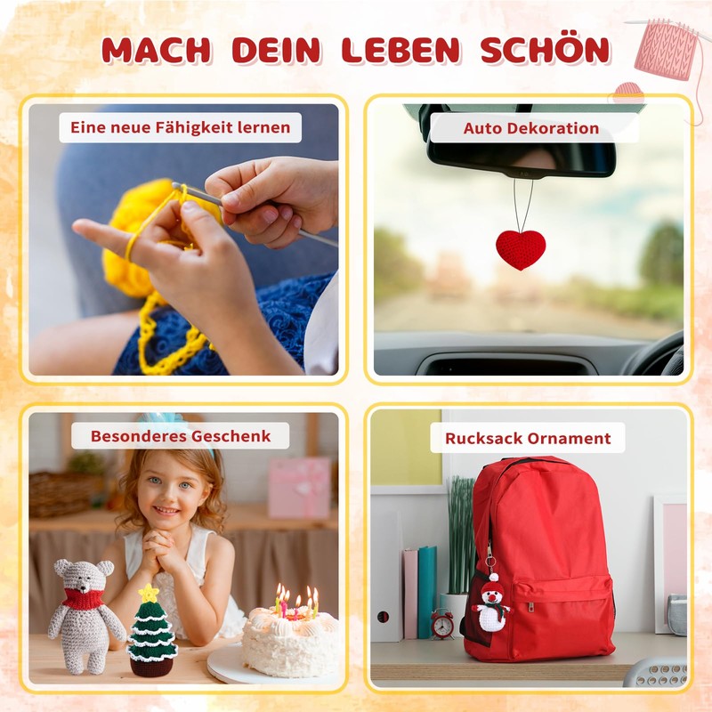 LIHAO Crochet Set for Beginners, Complete Crochet Pack, Knitting Set