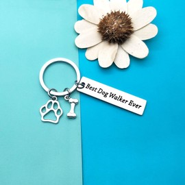 Gift for Dog Walker Best Dog Walker Ever Keychain Appreciation Gift for Dog Sitter Dog Lover Gift Pet Owners Gift Thank You Gift for Dog Caretaker Dog Owners Gift Keyring Christmas Birthday Gift