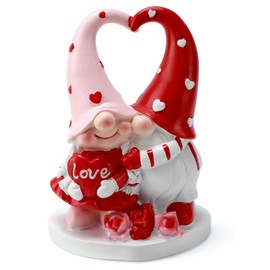 Zonling Zonling Valentines Gnomes Decor - Valentine Gnome Figurines Decorations for Home Table Ornaments Sweet Valentines Gifts for Him Her
