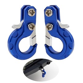 CNC Aluminum Alloy RC Tow Hook, Crawler Winch Hooks for SCX10 Tamiya D90 D110 TF2 TRX4 CC01 Etc 1/10 RC Crawler,Off-Road and Recovery Models (Blue Hook)