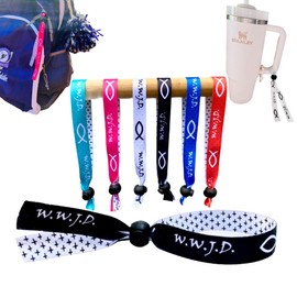 Truthful Lips WWJD Bracelets 24 pack - 24 What Would Jesus Do Bracelets (4 of each color)