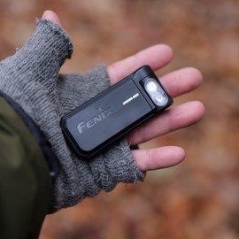 FENIX SW05R-Red, Black Body | White and Red LEDs | Rechargeable Inspection & Security Torch | 150 Lumen | 39m | 49 Hrs Max | 3 Level White Light | 10 Lumen Red Light | 200 Degree Rotating Head | IPX6