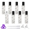 PYAWI 8Pcs 10ml Clear Glass Roller Bottles Mini Roll on