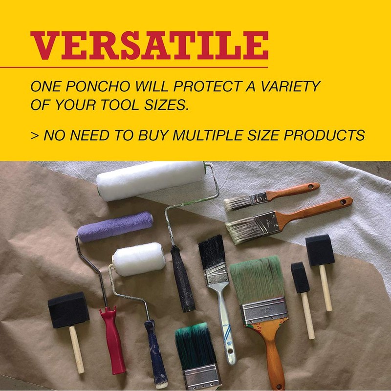 Allway Paint Poncho pon-br Paint Poncho, Clear, 5 Pack