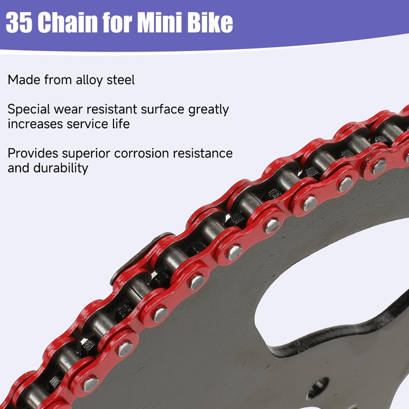 CILOYU 35 Roller Chain 140 Link Mini Bike Chain Tensioner