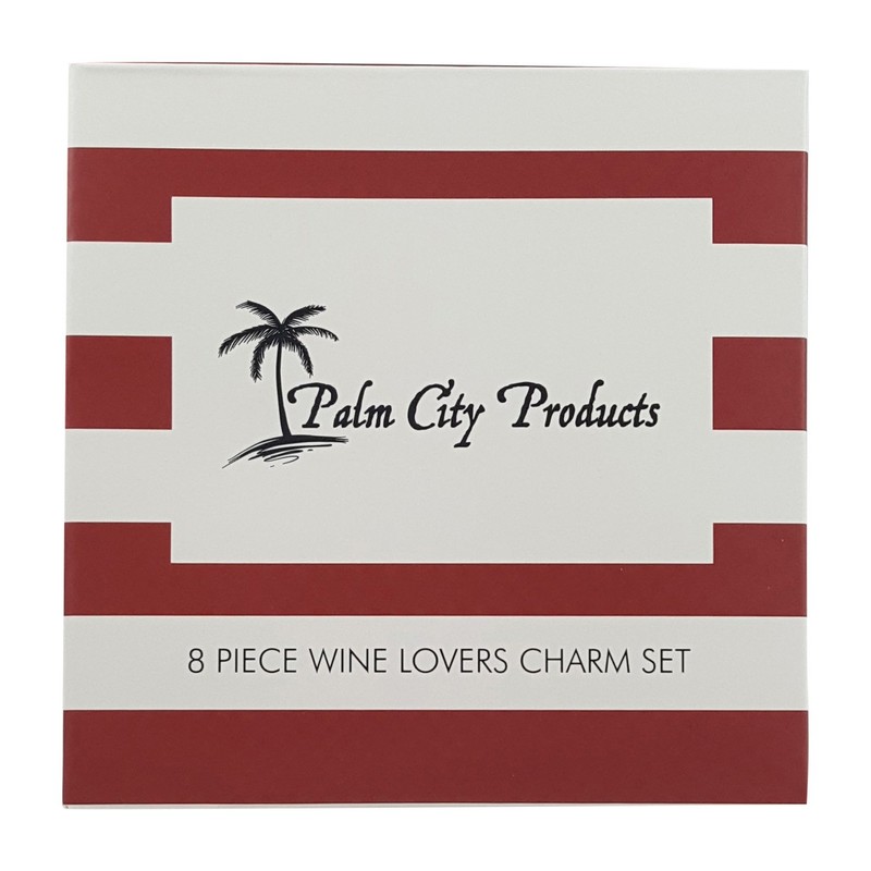 8 Piece Wine Lovers Themed Charms Set