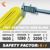 1-Ply Webbing Sling 1”x 12ft Lifting Straps 2Pack Heavy Duty