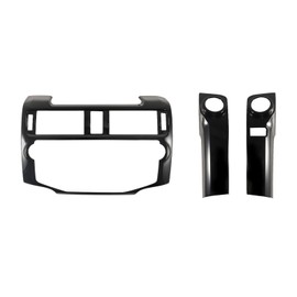 GearUp Dashboard Console Cover Trim Compatible with Toyota 4runner 2019 2018 2017 2016 2015 2014 with Center Console Navigation Panel Air Conditioning Panel Cover(Gloss Black)
