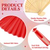 Tatuo 80 Pcs Hand Fans Bamboo Silk Folding Fans Handheld