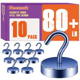 Neosmuk Magnetic Hooks, Cruise Ship Essentials, 80lb+ Heavy Duty Magnetic Hooks for Cruise Cabins, Refrigerator, Grill, Hanging, and Travel | Extra Strong Must-Haves Magnet Hook,Navyblue
