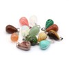 LE SKY natural stone pendants round waterdrop shape healing mixed