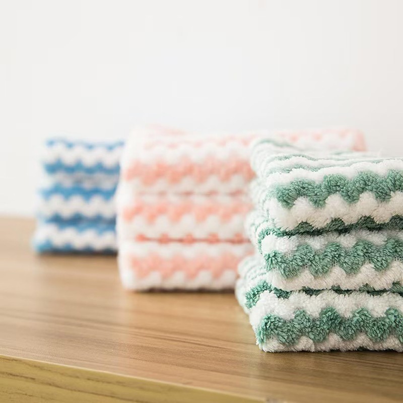 21 Pack Super Absorbent Dish Cloths Coral Velvet Microfiber Kitchen