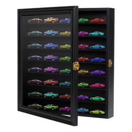 1/64 Scale Model Car Display Case - Wall-Mounted Diecast Display Case Storage Cabinet Shelf for Hot Wheels Car & Mini Toys