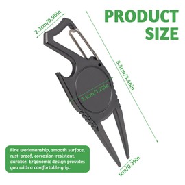 TULEBOLIAN Golf Divot Pitch Mark Repair Tool,Golf Divot Tool with Magnetic,Tool with Bottle Opener,Club Brush Function Golf Accessories for Golfer,Black