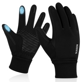 Children's Softshell Winter Gloves Waterproof Warm Sports Gloves Children's Riding Gloves with Non-Slip Windproof Cycling Gloves Fleece Cycling Gloves Outdoor Sports for Boys Girls