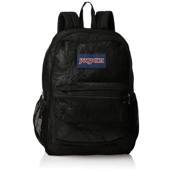 JanSport Eco Mesh Backpack Black, 17” x 12.5” x 6”