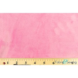 Pink Minky Smooth Soft Solid Plush Faux Fake Fur Fabric Polyester 14 oz 58-60"