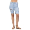 Judy Blue Bermudas de talle alto para mujer, Azul/claro, 1
