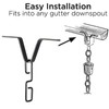 JWH Rain Chain Hooks for Gutter Downspout Outlets V-Mount Rain