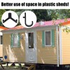 4pcs Tool Hooks for Suncast Shed, Single-Head J Hook and