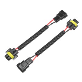 A ABSOPRO 2pcs 9005 9006 Male to H8 H9 H11 Female Adapter for Car