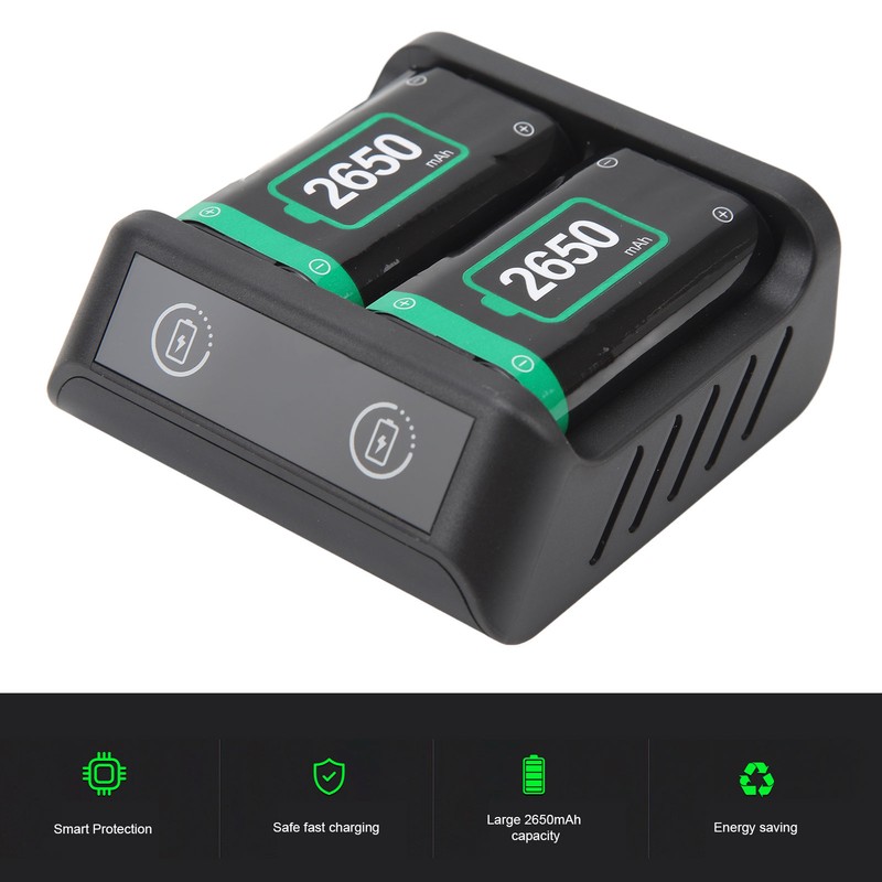 Rechargeable Battery Packs for XboxSeries X/S 2650mAh Fast Charging LED