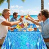PHOGARY 2 Pcs Iridescent Ocean Wave Tablecloths, Sea Ocean Tablecloth