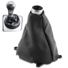Qiilu Manual PU Leather Shift Boot Gear Gaiter Shift Shifter Boot Replacement for Honda Civic 2006-2012