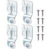 Blulu 4 Pcs Sliding Closet Door Roller Kit Wardrobe Wheels