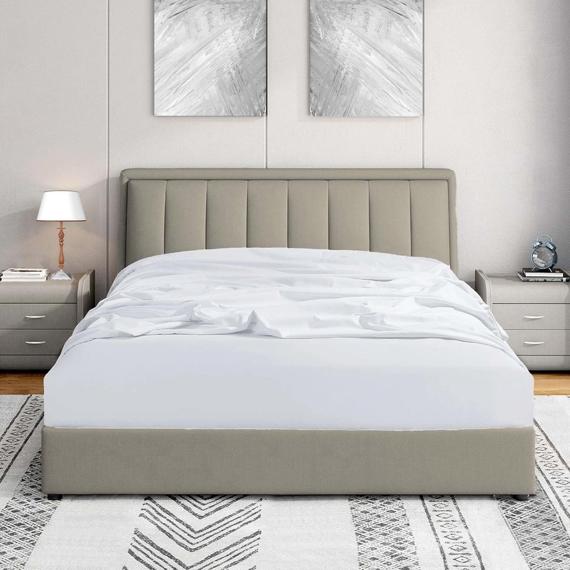 CONCEPT HOME Fitted Sheet King, White - Pocket/Box Size10 inch