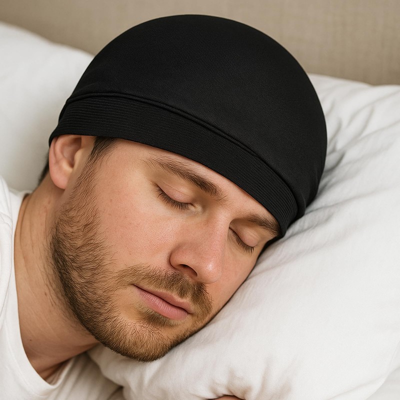 Wave Cap, 2 Pcs Black Soft Breathable Wave Caps for