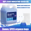 2.2LBS Desiccant Beads, Premium Blue Indicating Reusable Silica Gel Beads