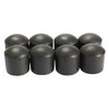 KICK Black End Cap for 5/8" Rods - 8 Pack