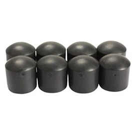KICK Black End Cap for 5/8" Rods - 8 Pack