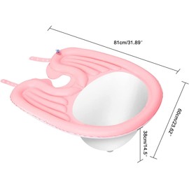 Portable Inflatable Shampoo Basin for Bedside and in Bed for Elderly, Disabled, Pregnant, Injured, Bedridden, Handicapped. Wash Hair in Bed Shampoo Bowl with Drain Tube Use for Washing Coloring Hair