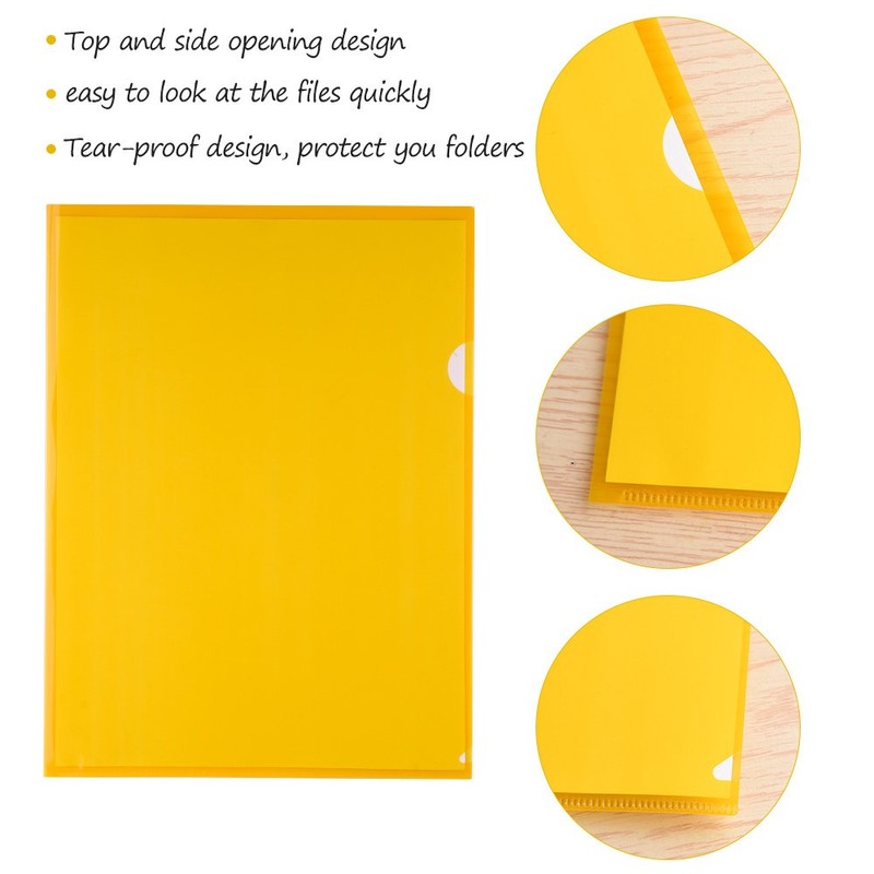 FEPITO 25 Pack A4 Cut Flush Folders Plastic Document Wallet