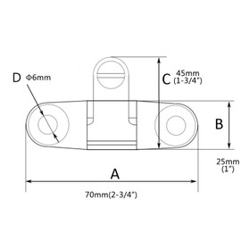 NRC&XRC Pair of Marine Grade 316 Stainless Steel Boat Bimini Top Deck Hinge Swivel Mount
