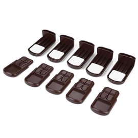 5 Unids Cerraduras de Gabinete de Seguridad Para Bebé Gabinete Cajón Cerraduras de Puerta Niños Proteger Cerradura de Seguridad Para Gabinete de Puerta de Cajón(Marrón)