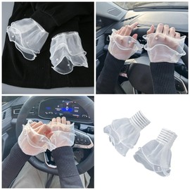 NVOQILIN False Flared Sleeves, Removable Beads, Rivets, Sweaters, Decorative Sleeves, Flared Wrist Beads, Organ Wrist