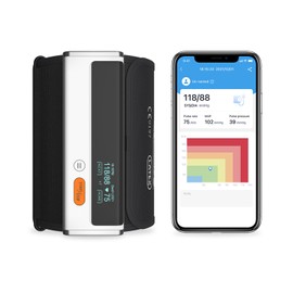 ViATOM Armfit Plus Misuratore di Pressione da Braccio con ECG, Rilevamento dell'aritmia, Misuratore Pressione del Bracciale(22-42cm), Connessione Bluetooth per APP