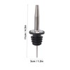 24pcs Stainless Steel Bottle Pourers with Black Plastic Cover Conical
