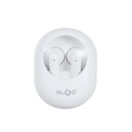 KLGO Bluetooth 5.0 Wireless Earbuds with Mic,IPX4 Waterproof White Charging Case