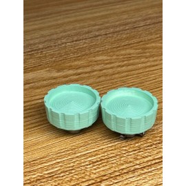 Green Left and Right Knob Replacements for Hermes 3000 Portable Typewriters