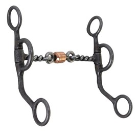 HILASON Aged Steel Twisted Dogbone Trainer 5-1/8" Mouth 6" Shank Horse Bit