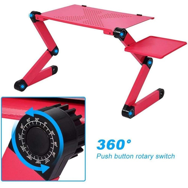 Ergonomic Laptop Stand, Adjustable Height, Lightweight Portable Foldable with Non-Slip