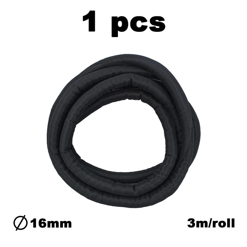 Cable conduit black, 3 m cable protection, cable conduit, flexible