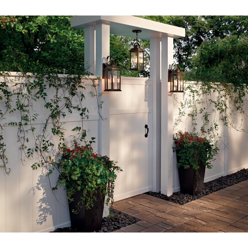 KICHLER Linford 1-Light 17.25-in H Outdoor Wall Light in Olde